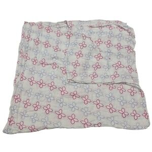 Aden + Anais Muslin Swaddle Blanket Floral Baby Receiving Bamboo Pink Purple